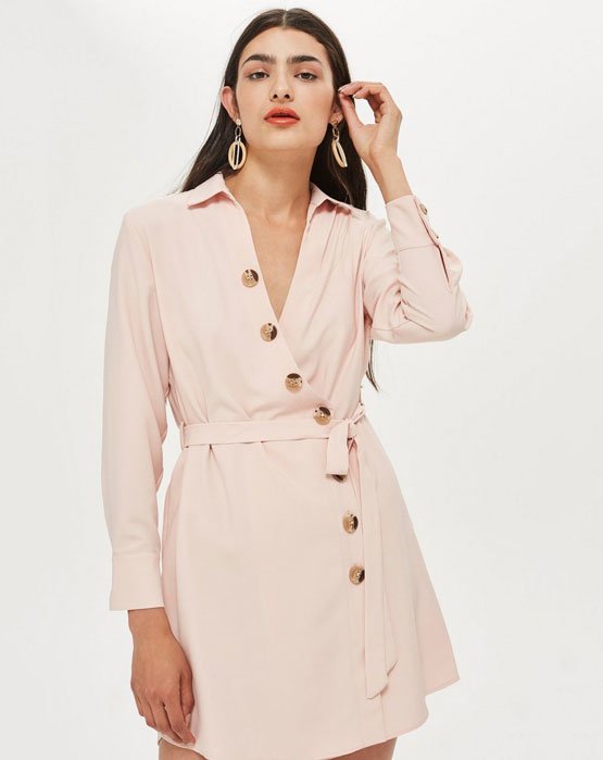 vestido cor de rosa topshop