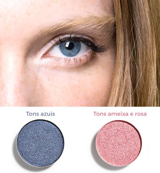 maquilhagem certa para olhos azuis