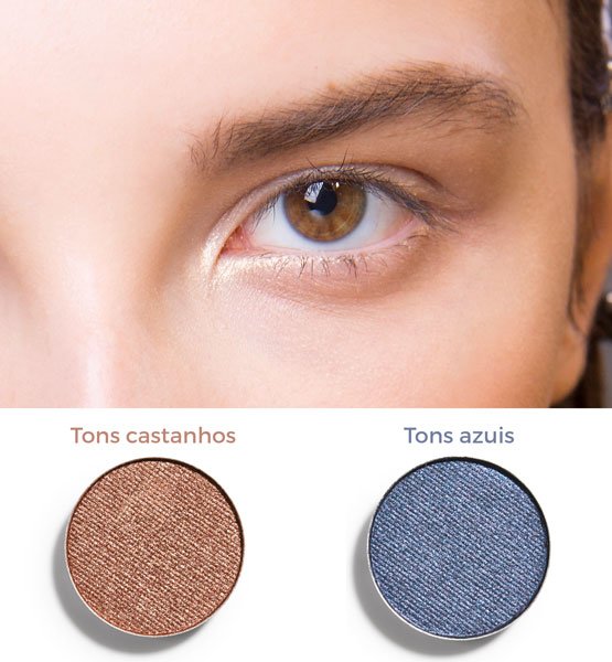 sombras certas para olhos castanhos