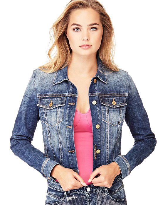 blusão de ganga guess