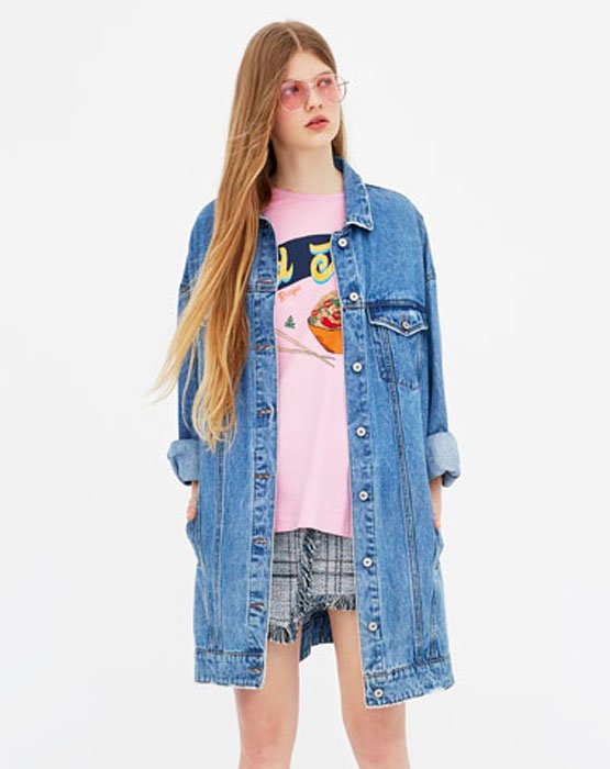 blusão de ganga pull&bear