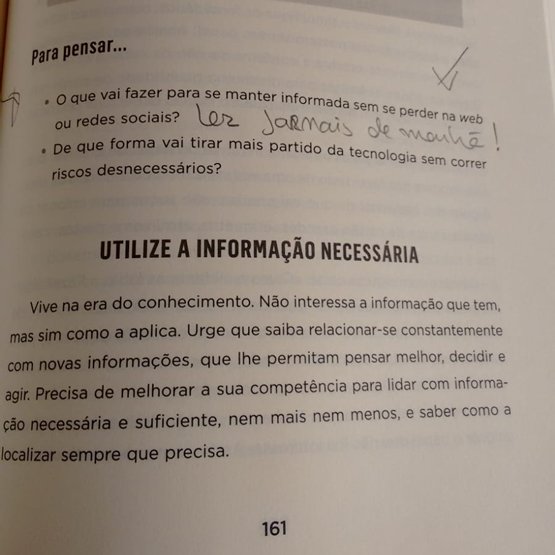 livro de gestão de tempo sublinhado