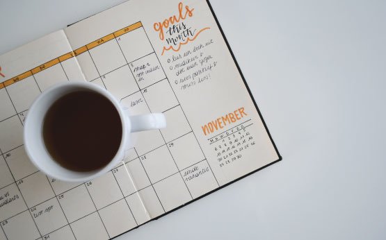 agenda com objetivos para independência
