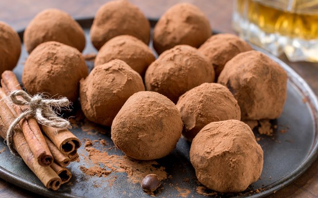 trufas de canela para noite romantica