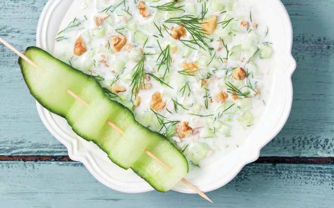 sopa fria de pepino,