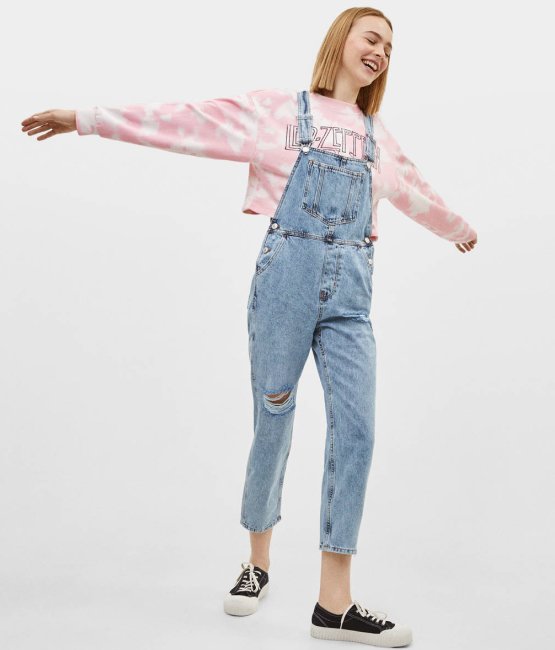 jardineiras de ganga bershka