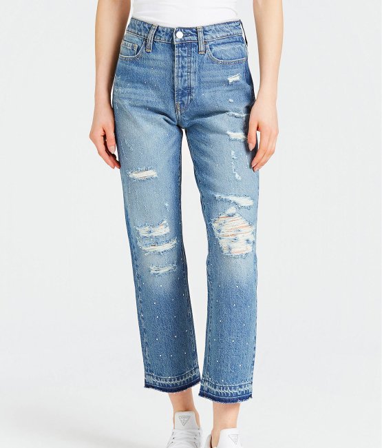 mom jeans guess
