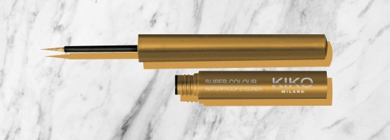 eyeliner, kiko, dourado
