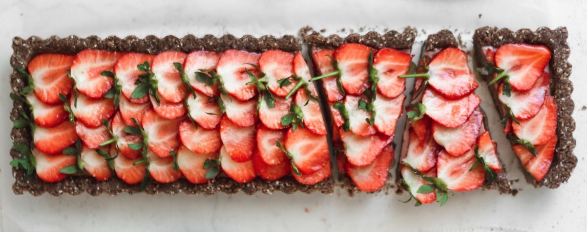 Experimente esta deliciosa tarte de morangos vegan