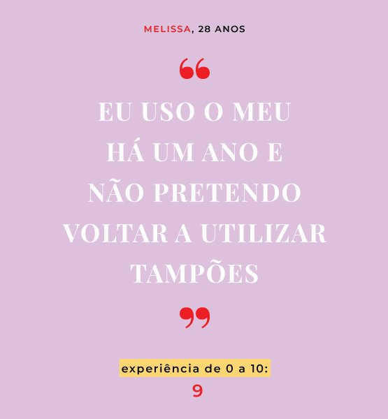 testemunho da melissa sobre o copo menstrual