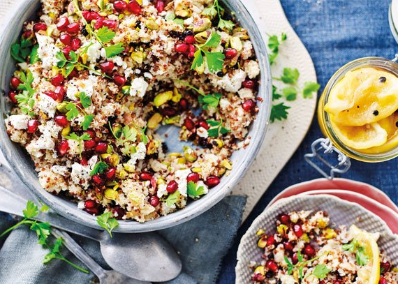 cuscuz de quinoa e couve-flor