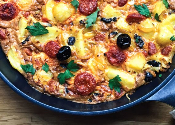 Frittata de batata com chouriço