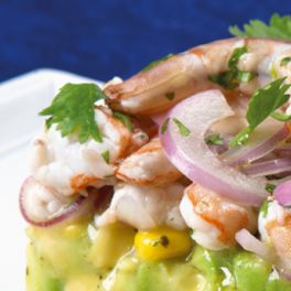 Ceviche de camarão com abacate e milho para ser uma verdadeira chef ( quase sem esforço)