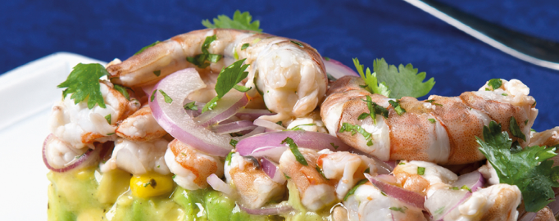 Ceviche de camarão com abacate e milho para ser uma verdadeira chef ( quase sem esforço)