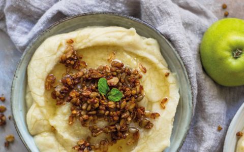 Creme de millet e maçã: o lanche nutritivo para toda a família