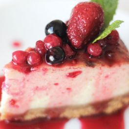 Cheesecake de tofu com frutos vermelhos, uma receita alternativa