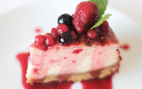 Cheesecake de tofu com frutos vermelhos, uma receita alternativa