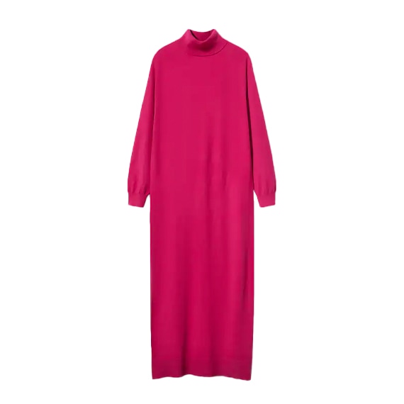 Vestido de malha com gola