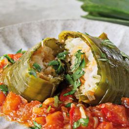 Para variar, faça uma pescada em trouxa de alho-francês