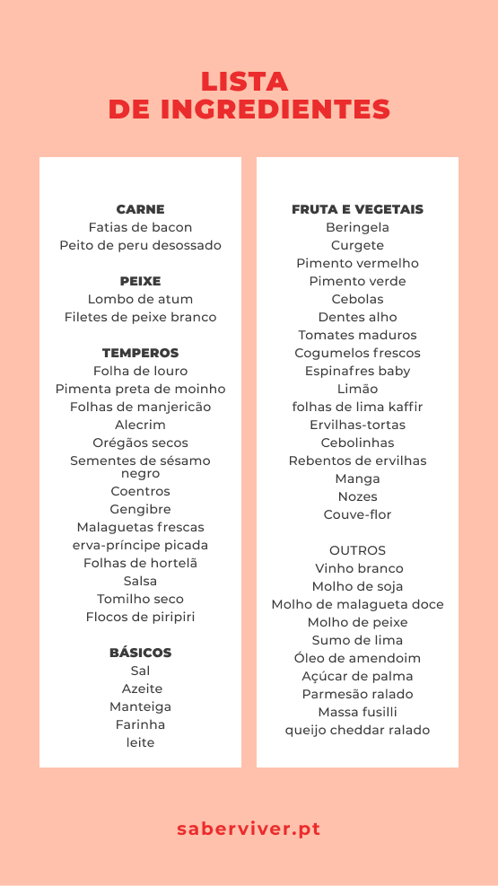 lista ingredientes 