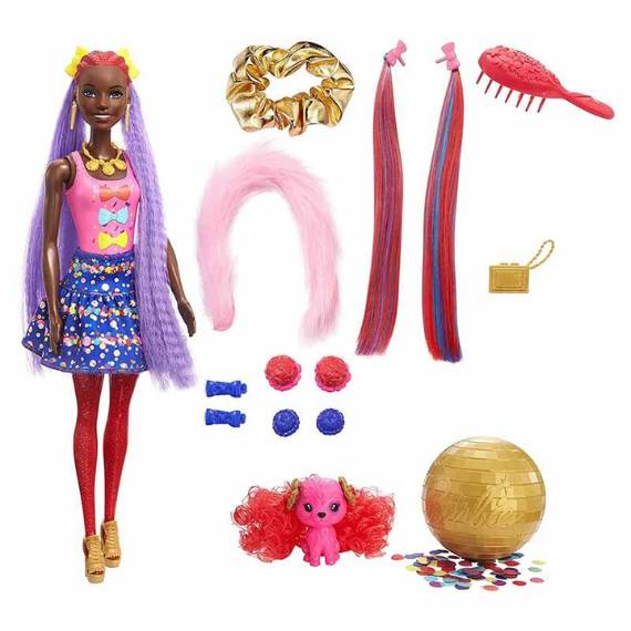 dia da crianca Barbie Colour Reveal Bonecas - Glitter! Hair Swaps