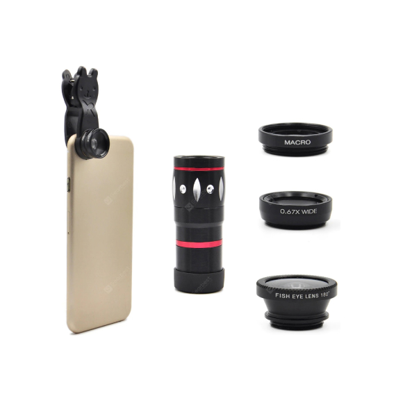 Kit de lentes de câmera 4 em 1