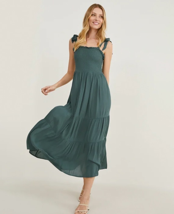 vestidos saldos verde c&a