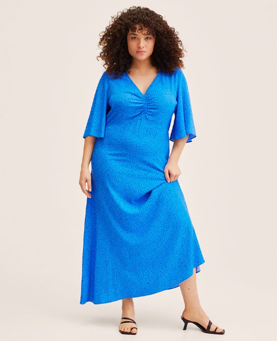 vestidos saldos azul mango