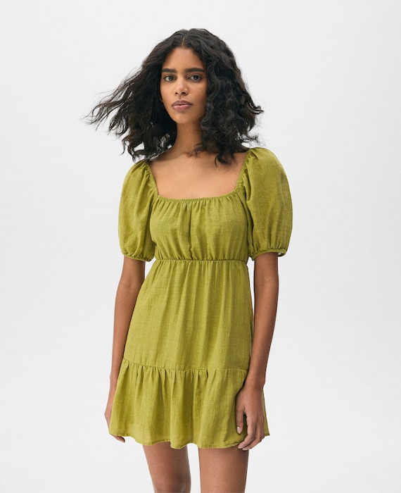 vestidos saldos verde pull&bear