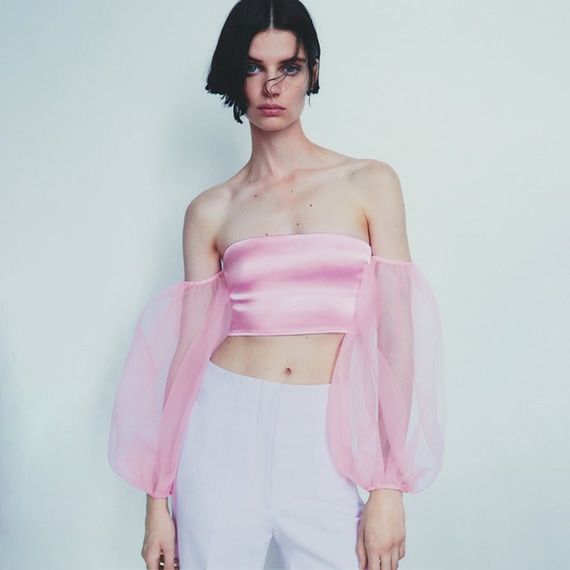 top rosa zara barbiecore