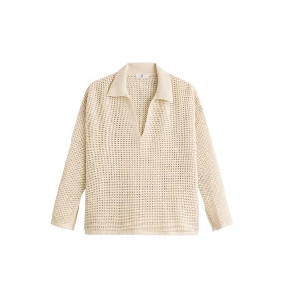 camisola malha perfurada la redoute