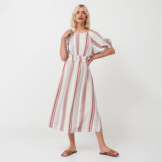 Vestido mistura linho