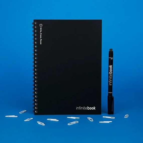 Caderno reutilizável Liso A5 Preto