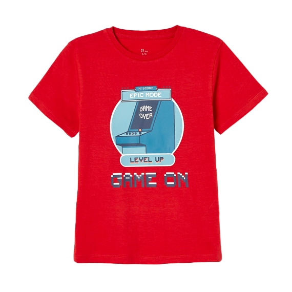 T-shirt de algodão Game On