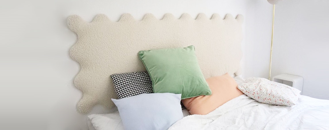 Cabeceira de cama ondulada: como aderir a esta tendência com um DIY