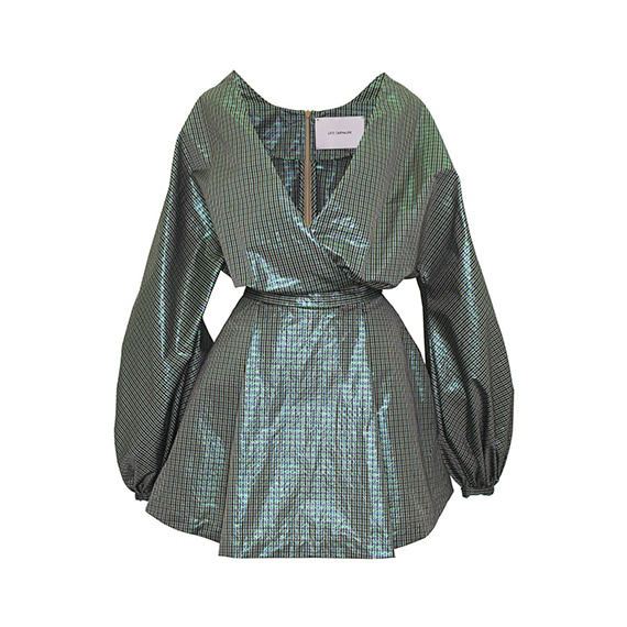 Vestido curto com manga balão