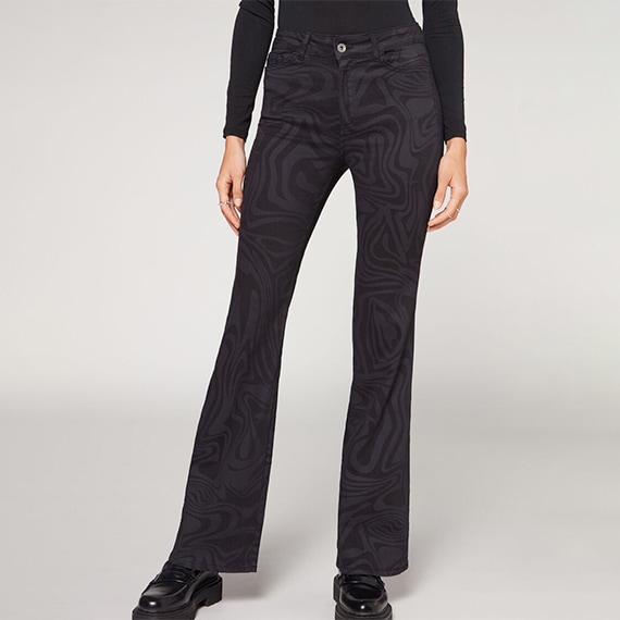 Leggings Jeans Flare Estampado