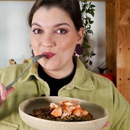 A Cozinha da Cameira. Salada morna de cevada e abóbora assada