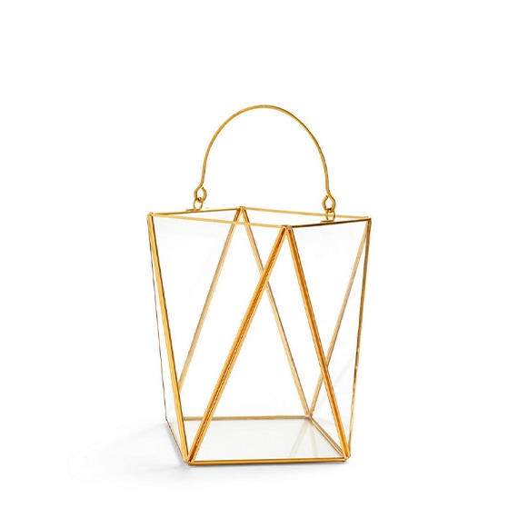 Suporte de vela hexagonal