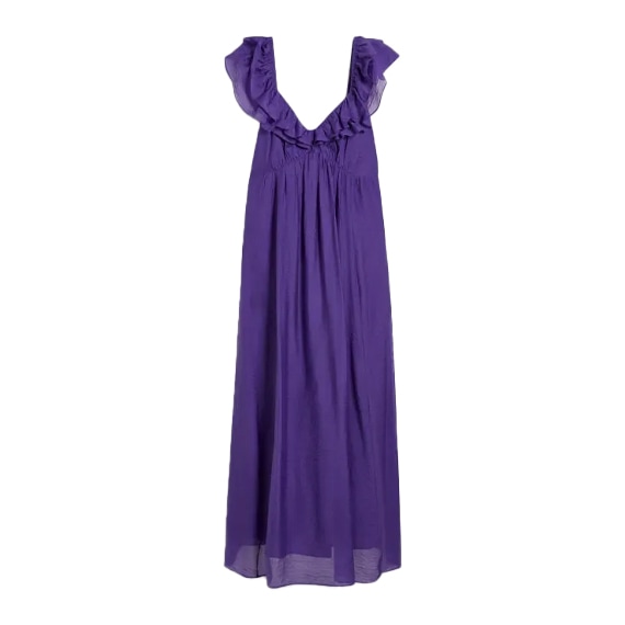 Vestido com folhos