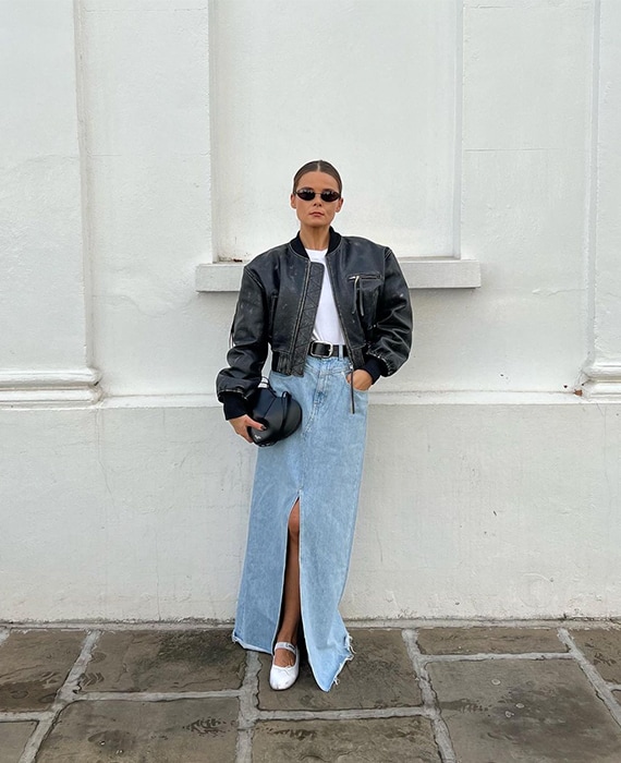 saia de ganga comprida ganga clara looks