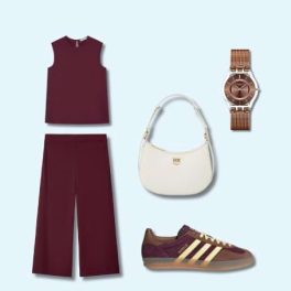 5 looks para 5 dias da semana: o bordeaux &eacute; a cor do outono