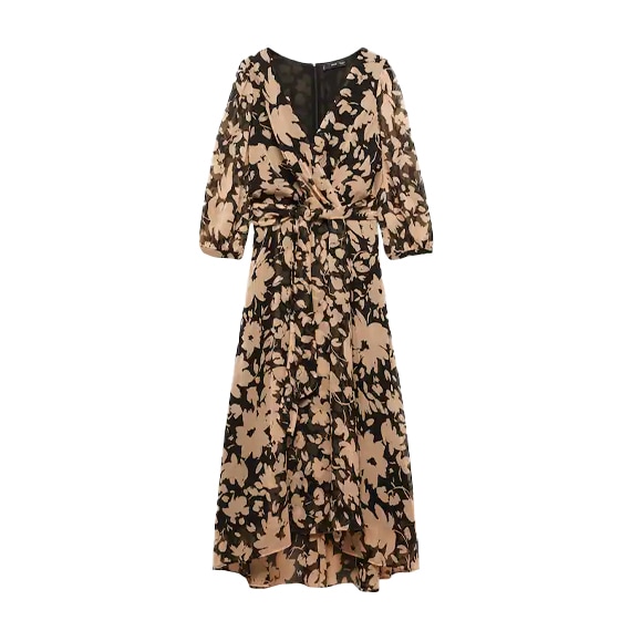 vestidos para o outono floral comprido