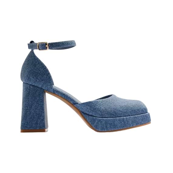 sapatos de outono compensados ganga