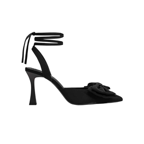 sapatos de outono salto com laço