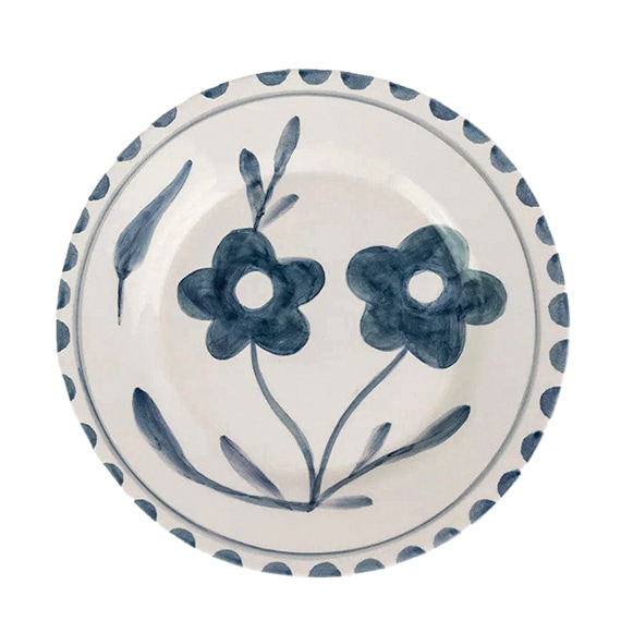 loiças antigas prato com flores