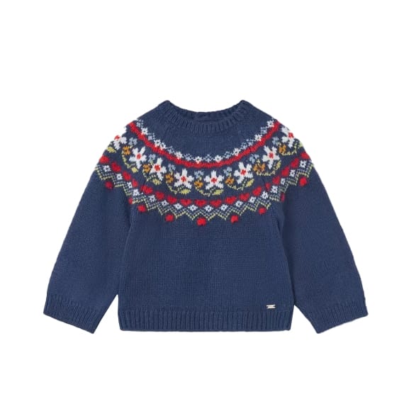 Roupas de bebé camisola malha manga comprida azul