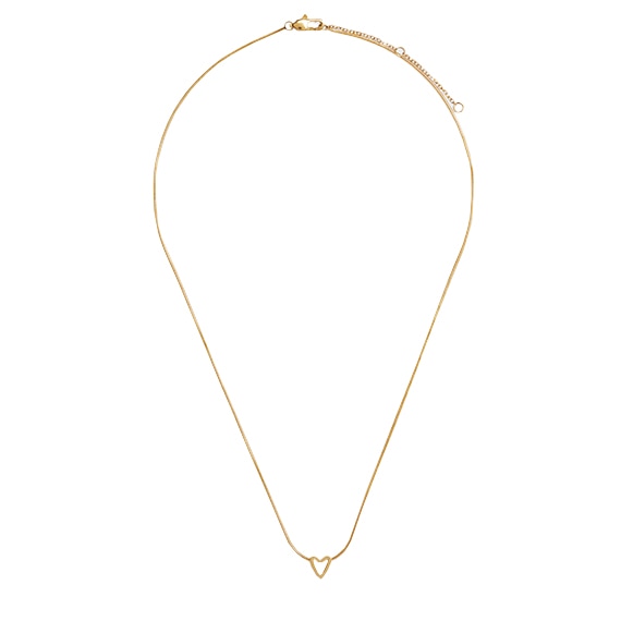 tipo de decote quadrado dourado com coração simples
