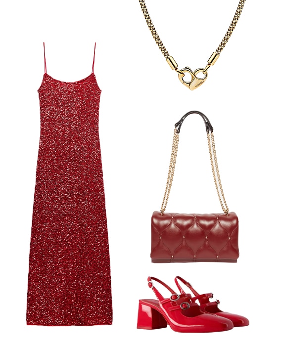 looks dia dos namorados vestido vermelho lantejoulas