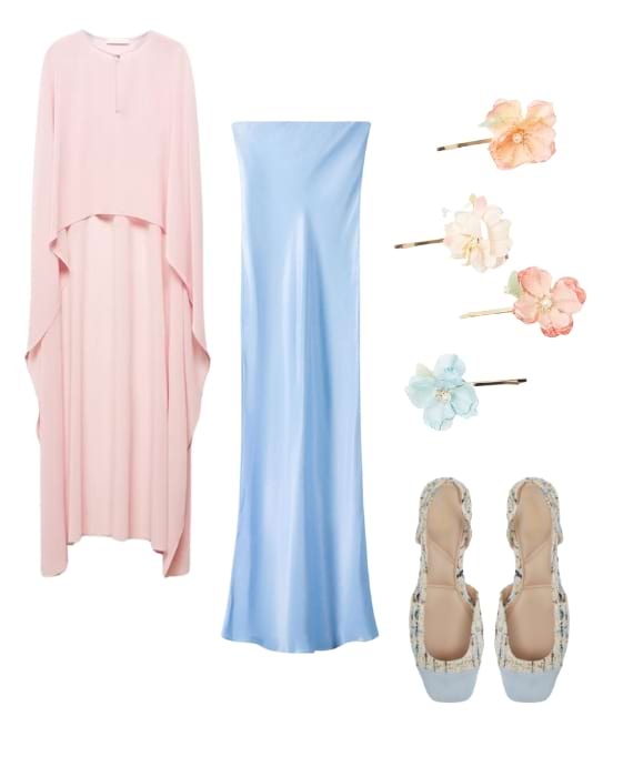 dress code casamento vestido azul caicai capa rosa look flores